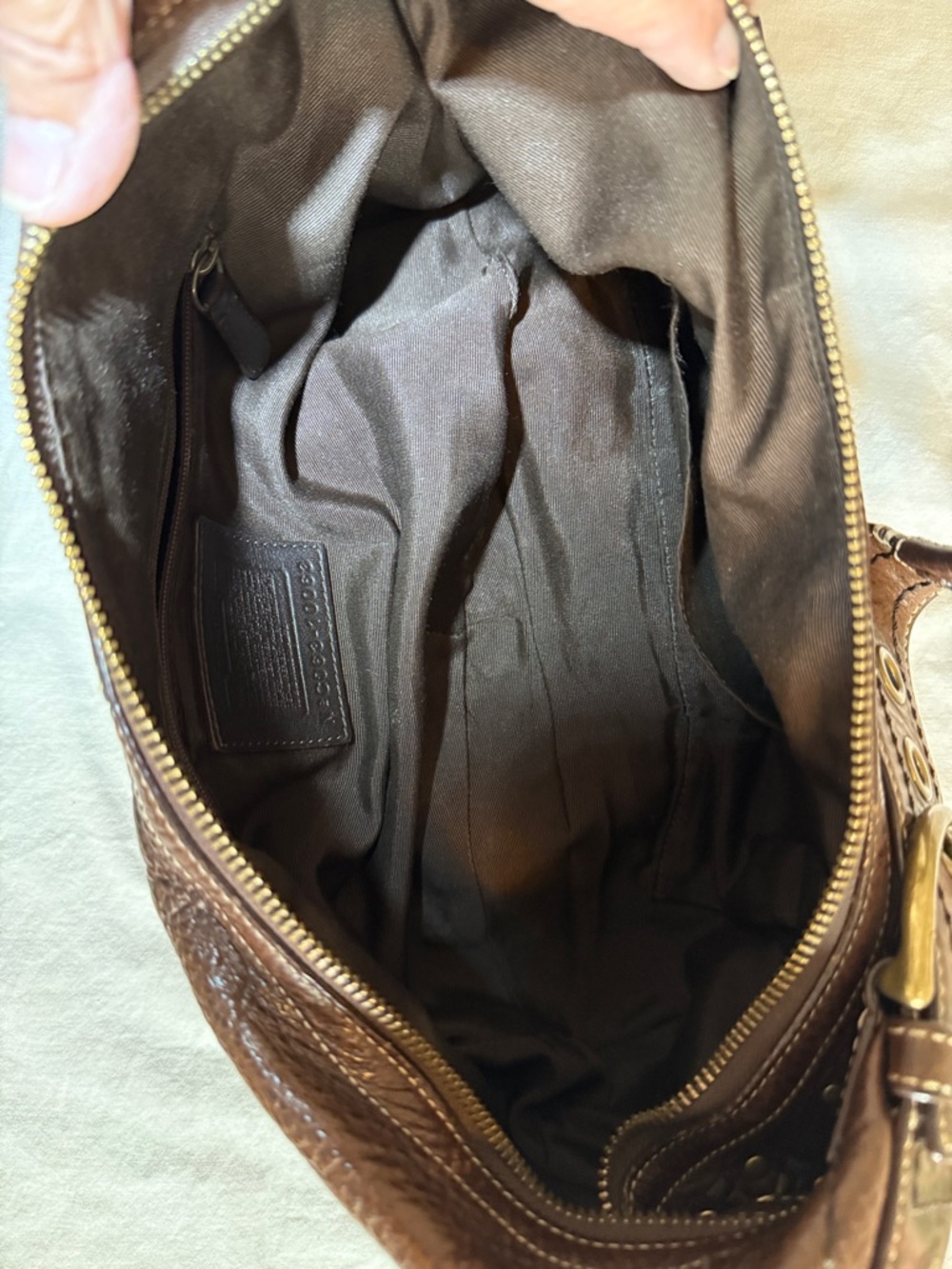 Vintage Y2K Authentic Coach SoHo Boho Studded Leather Hobo Bag - Picture 12 of 16